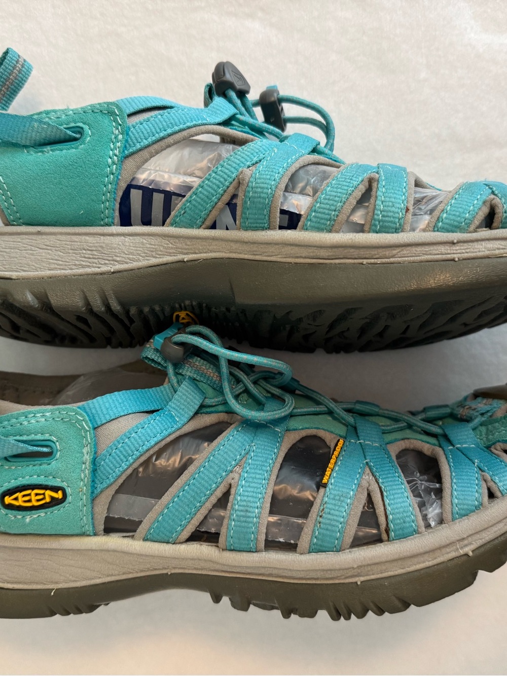Keen Women's Whisper Sandals Turquoise and Gray Waterproof Size 9 GC - Picture 2 of 6